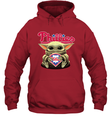Baby Yoda Hugs The Philadelphia Phillies Shirts Hoodie - PrimaryTee