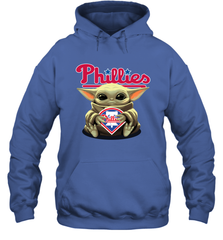 Baby Yoda Hugs The Philadelphia Phillies Shirts Hoodie - PrimaryTee