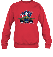 Columbus Blue Jackets Star Wars Logo Baby Yoda Sweatshirt - PrimaryTee