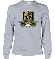 Vegas Golden Knights Star Wars Logo Baby Yoda Long Sleeve T-Shirt - PrimaryTee