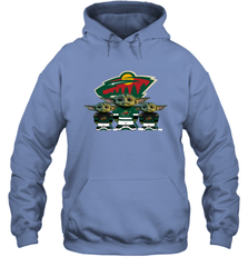 Minnesota Wild Star Wars Logo Baby Yoda Hoodie - PrimaryTee