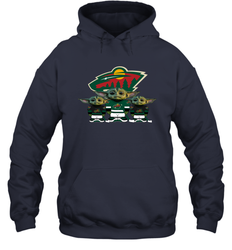 Minnesota Wild Star Wars Logo Baby Yoda Hoodie - PrimaryTee
