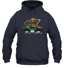 Minnesota Wild Star Wars Logo Baby Yoda Hoodie - PrimaryTee