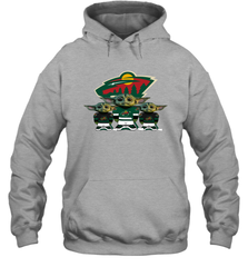 Minnesota Wild Star Wars Logo Baby Yoda Hoodie - PrimaryTee