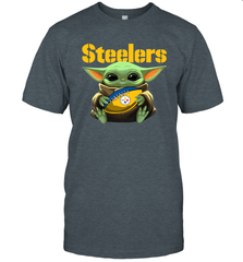 Baby Yoda Loves The Pittsburgh Steelers Star Wars NFL Shirts Men's T-Shirt - PrimaryTee