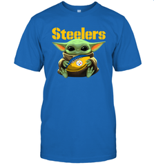 Baby Yoda Loves The Pittsburgh Steelers Star Wars NFL Shirts Men's T-Shirt - PrimaryTee