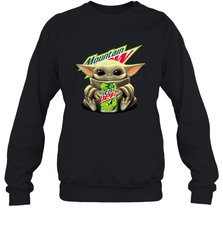 Baby Yoda Hugs Mountain Dew Can Star Wars Shirts Sweatshirt - PrimaryTee