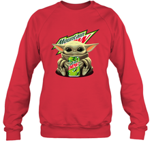 Baby Yoda Hugs Mountain Dew Can Star Wars Shirts Sweatshirt - PrimaryTee