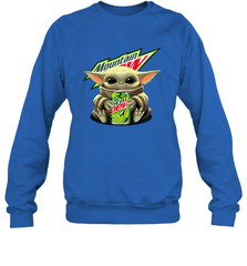 Baby Yoda Hugs Mountain Dew Can Star Wars Shirts Sweatshirt - PrimaryTee