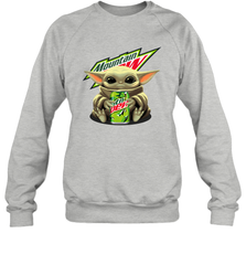 Baby Yoda Hugs Mountain Dew Can Star Wars Shirts Sweatshirt - PrimaryTee