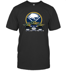 Buffalo Sabres Star Wars Logo Baby Yoda Men's T-Shirt - PrimaryTee