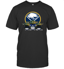 Buffalo Sabres Star Wars Logo Baby Yoda Men's T-Shirt - PrimaryTee
