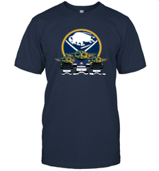 Buffalo Sabres Star Wars Logo Baby Yoda Men's T-Shirt - PrimaryTee