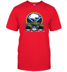 Buffalo Sabres Star Wars Logo Baby Yoda Men's T-Shirt - PrimaryTee