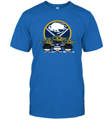 Buffalo Sabres Star Wars Logo Baby Yoda Men's T-Shirt - PrimaryTee