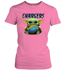Baby Yoda Loves The Los Angeles Chargers Star Wars NFL Shirts Women's T-Shirt - PrimaryTee