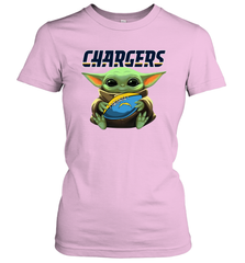 Baby Yoda Loves The Los Angeles Chargers Star Wars NFL Shirts Women's T-Shirt - PrimaryTee