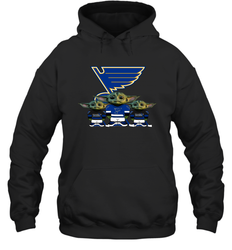 St Louis Blues Star Wars Logo Baby Yoda Hoodie - PrimaryTee