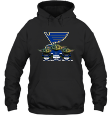 St Louis Blues Star Wars Logo Baby Yoda Hoodie - PrimaryTee
