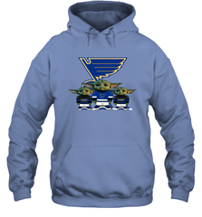 St Louis Blues Star Wars Logo Baby Yoda Hoodie - PrimaryTee