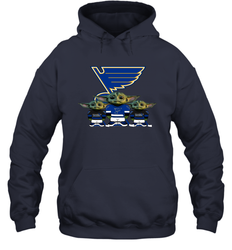 St Louis Blues Star Wars Logo Baby Yoda Hoodie - PrimaryTee