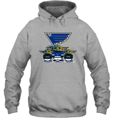 St Louis Blues Star Wars Logo Baby Yoda Hoodie - PrimaryTee